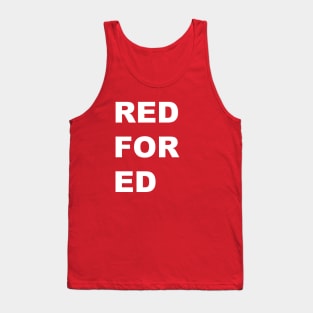 Red For Ed Vertical (White Type No boarder) Tank Top